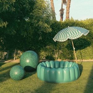 Minnidip Tufted Pool - green checkered